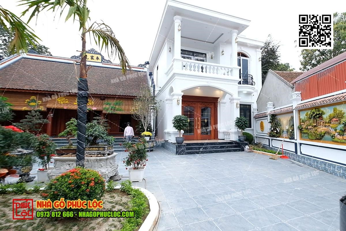 Kiến trúc nhà gỗ 3 gian làm nhà ở và nhà thờ