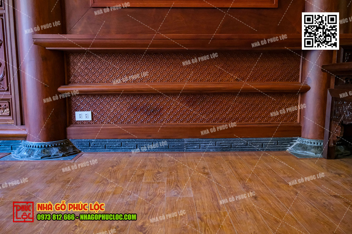 Len đá chân cửa bảo vệ các chi tiết gỗ